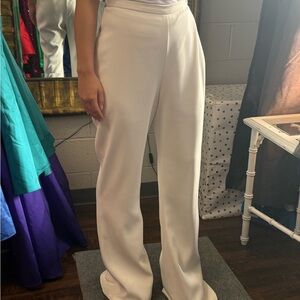 Watters Ivory Long Women's Pants for Formal Event
